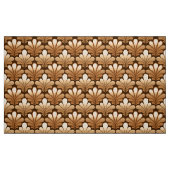 Tissu L'art déco Shell modèlent, or rose et brun foncé (Fat Quarter)