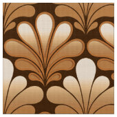 Tissu L'art déco Shell modèlent, or rose et brun foncé (Fermer)