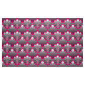 Tissu L'art déco Shell rose modèlent, gris et de fuchsia (Fat Quarter)