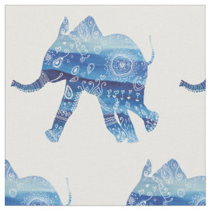 Tissu L'Art Eléphant Cute Mandala
