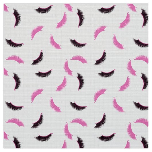 Tissu Lashes avec motif de parties scintillant rose (Échantillon)