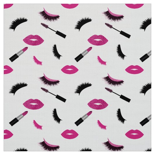 Tissu Lashes, mascara et rouge à lèvres avec parties sci (Échantillon)