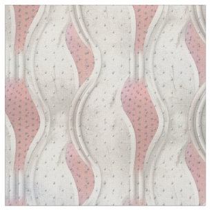 Tissu L'aspect Gras métallique 3D Crème Rouge texture