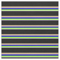 Lavande, Vert, Bleu, Tan & Motif noir