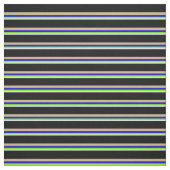 Tissu Lavande, Vert, Bleu, Tan & Motif noir (Échantillon)