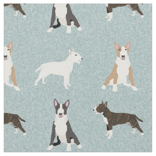 Tissu le bleu clair du taureau terrier (Fermer)