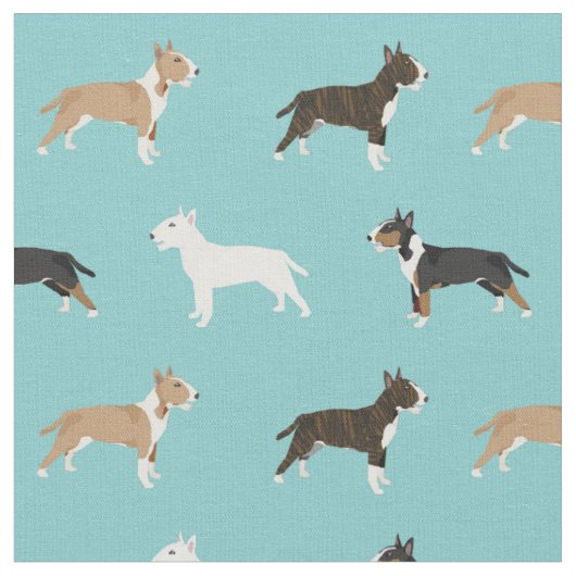 Tissu le bleu clair du taureau terrier (Fermer)