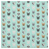 Tissu Le Buldog français face à une pointe lumineuse (Échantillon)