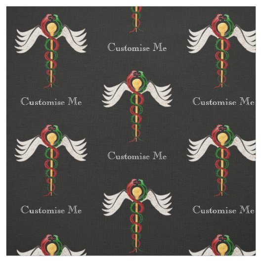 Tissu Le Caduceus (couleur complète) (Échantillon)