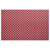 Tissu Le caniche standard silhouette le motif de rouge (Yard)