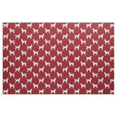 Tissu Le caniche standard silhouette le motif de rouge (Fat Quarter)