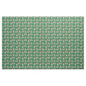 Tissu Le Cavalier roi Charles Espagnol vert de Noël (Yard)