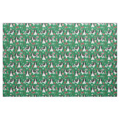 Tissu Le Cavalier roi Charles Espagnol vert de Noël (Fat Quarter)