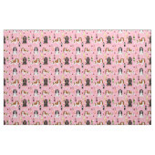 Tissu Le Cavalier roi Charles Spaniel rose (Fat Quarter)