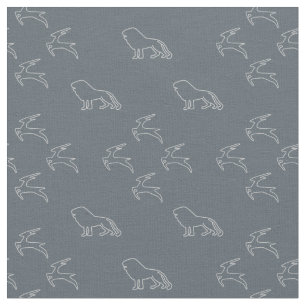 Tissu Le Cerf S'Éloigne Du Lion
