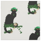 Tissu Le Chat Noir Fête de la Saint-Patrick Clover (Échantillon)