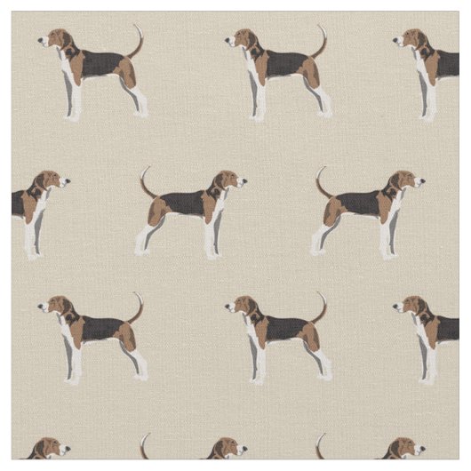 Tissu Le chien du Coonhound en marche (Fermer)