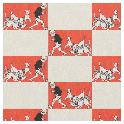 Tissu le chien marcheur (Fermer)