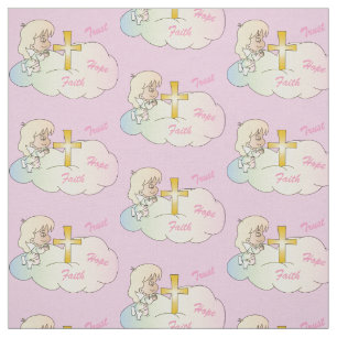Tissu Le Ciel doux priant La Bébée