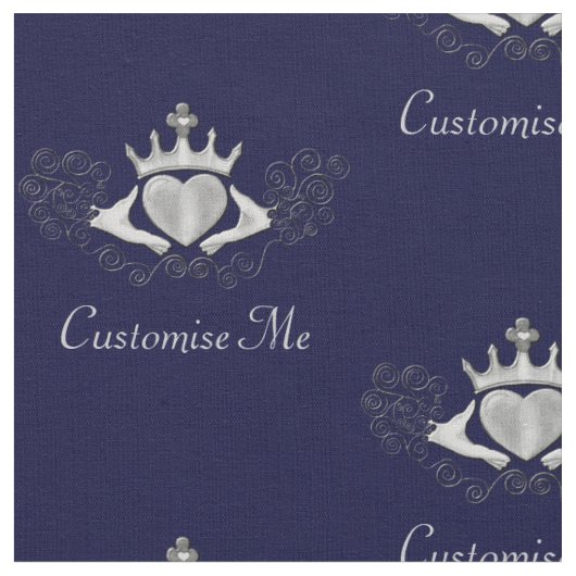 Tissu Le Claddagh (Argent) (Fermer)