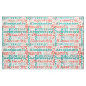 Tissu Le collage nommé moderne de la fille turquoise de (Fat Quarter)