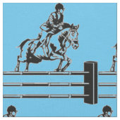 Tissu Le concours hippique sautent (Fermer)