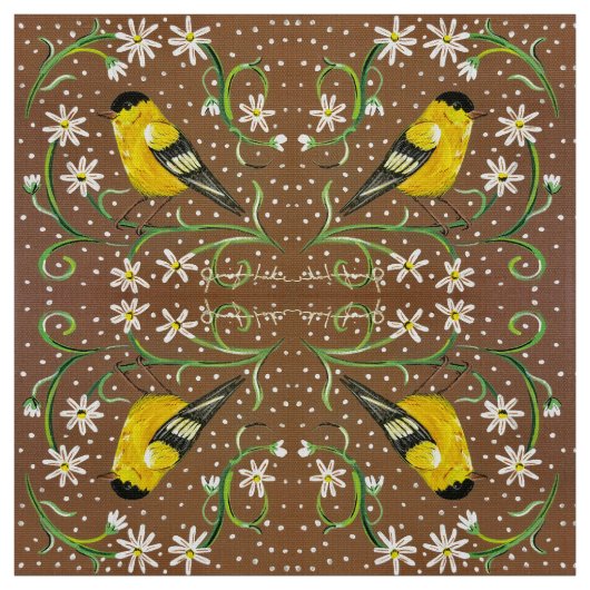 Tissu Le Cottage Goldfinch (Échantillon)