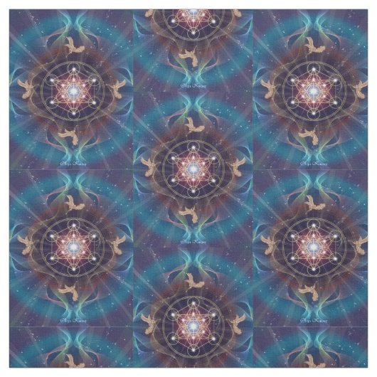 Tissu Le cube de Metatron - Merkabah (Échantillon)