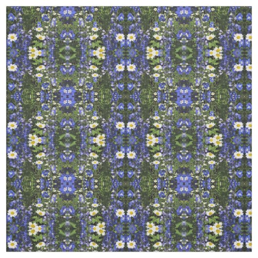 Tissu Le Delphinium bleu dans les jardins (Échantillon)