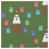 Tissu Le fantôme de Noël présente drôle (Fermer)