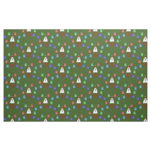 Tissu Le fantôme de Noël présente drôle (Fat Quarter)
