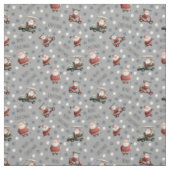Tissu Le golf Père Noël sur Grey (Échantillon)