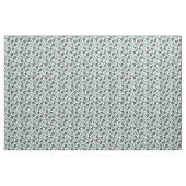Tissu Le gris d'Aqua fleurit le style 1960 de x (Yard)