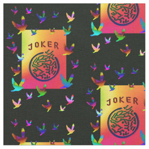 Tissu Le joker noir d'heure-milliampère Jongg rêve le