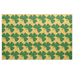 Tissu Le jour de trèfle de St Patrick jaune et vert de