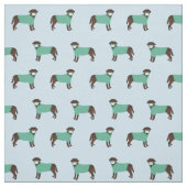 Tissu Le labrador au chocolat à Scrubs bleu clair (Échantillon)