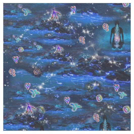 Tissu Le langage de la lumière (Fermer)