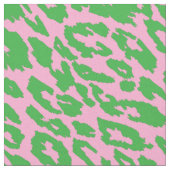 Tissu Le léopard rose et vert (Fermer)