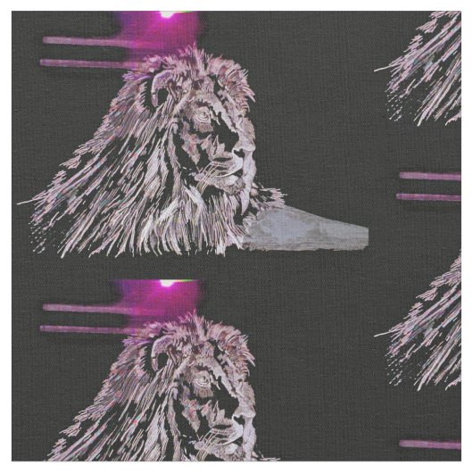 Tissu Le lion (Fermer)