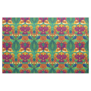 Tissu Le motif Art nouveau rétro de Voysey représentant