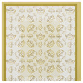 Tissu le motif de couture de couronne de diadème ouvre (Échantillon)