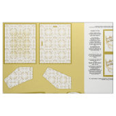 Tissu le motif de couture de couronne de diadème ouvre (Fat Quarter)