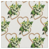 Tissu Le muguet et coeurs (Fermer)