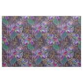 Tissu Le paon et les fleurs en violet (Fat Quarter)