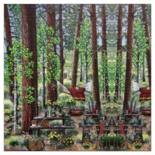 Tissu Le paradis du camping