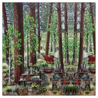 Tissu Le paradis du camping