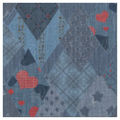 Tissu Le patchwork bleu vif (Fermer)