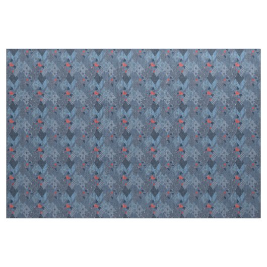 Tissu Le patchwork bleu vif (Yard)