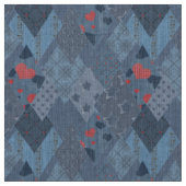 Tissu Le patchwork bleu vif (Échantillon)