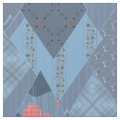 Tissu Le patchwork bleu vif (Détail)